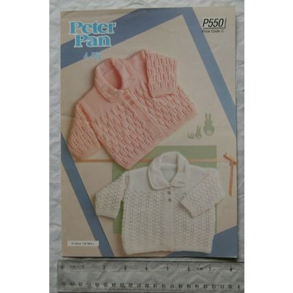 Vintage: Peter Pan P550 matinee coats, 4 ply