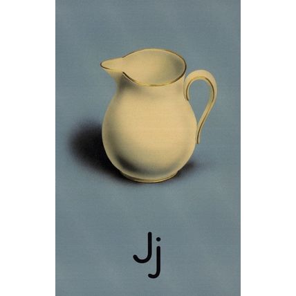 J Is For Jug Milk Cream Antique Ladybird Childrens Alphabet Book Postcard