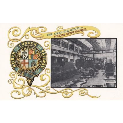 North London Railway Bow Works Train Open Air Route Postcard