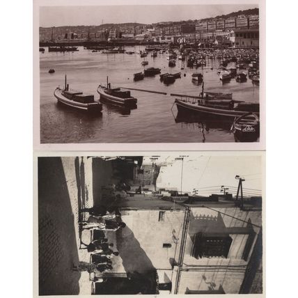 Casbah Rue Rampard-Medee Street Scene RPC Alger 2x Postcard