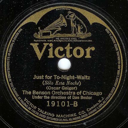 Victor 78 #19101 - Benson Orchestra Chicago - "I'm Drifting Back To Dreamland"