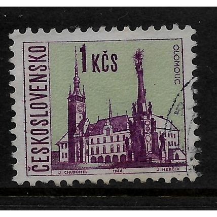 CZECH REPUBLIC 1965 60H CZECH TOWNS IK OLO MOUC SG 1532 FINE USED#2