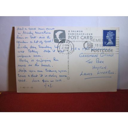 CROOKLETS BEACH & COMPASS POINT, BUDE, CORNWALL .. used postcard 1974 pm =