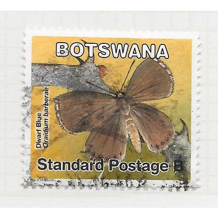 BOTSWANA 2007 BUTTERFLIES DWARF BLUE BUTTERFLY STANDARD RATE B USED