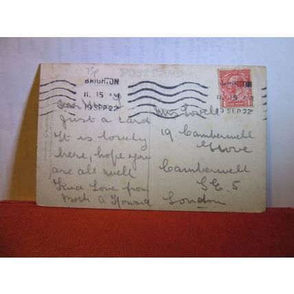 POYNINGS & DYKE, nr. HOVE, SUSSEX used antique postcard 1922 pm #