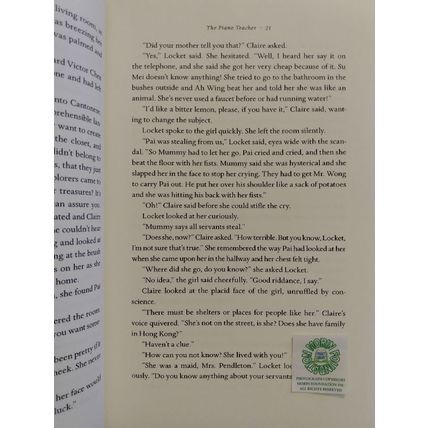 THE PIANO TEACHER ADVANCE UNCORRECTED PROOF & FINISHED NOVEL by JANICE Y.K. LEE