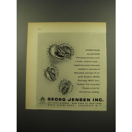1959 Georg Jensen Jewelry Advertisement - Christmas Clusters
