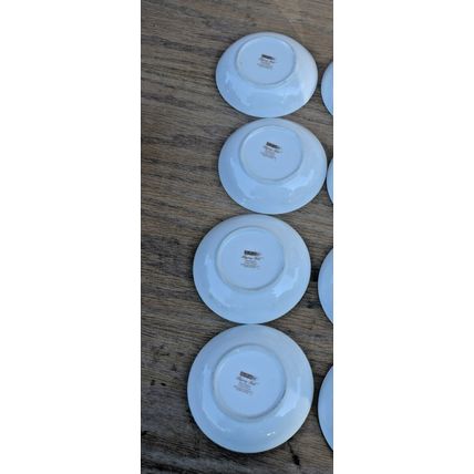 Sheffield Regency Gold Porcelain fine China 7 berry bowls 8sandwich 7cup saucers