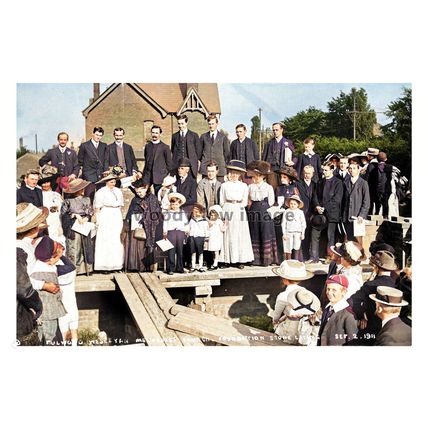 ptc7226 - Yorks - 1st. Stone Laid, Wesleyan Church, Fulwood in 1911 - print 6x4