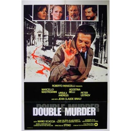 DOUBLE MURDER 1978 Marcello Mastrioanni, Ursula Andress US 1-SHEET POSTER