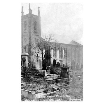 pt7252 - Hanging Heaton Church Fire 1916 , Yorkshire - Print 6x4