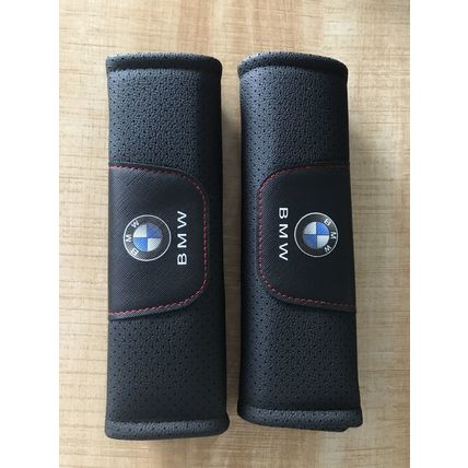 2Pcs Black High Quality Car Seat Belt Shoulder Cushion Cover Pad Fit For BMW Car
