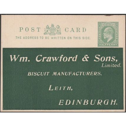 Advertising - William Crawford & Sons Biscuits, Trade Order, c.1905 - Postcard