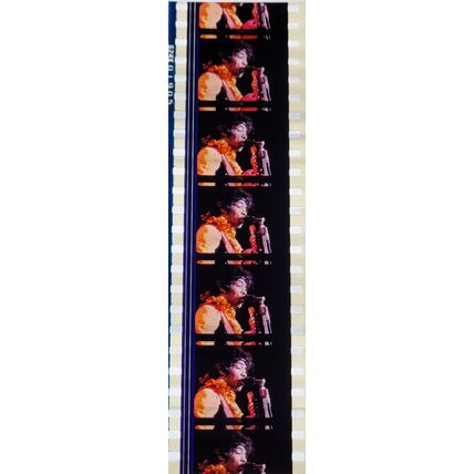 Jimi Hendrex. Pk MTP - b040n . 1 STRIP OF 5 - 35MM FILM CELLS. A very rare strip