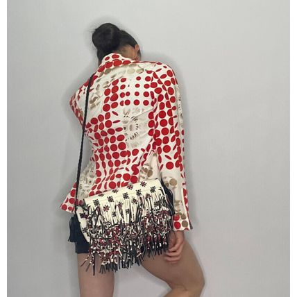 Designer Fringed Vegan Bag Italian Vintage Designer Crossbody Bag