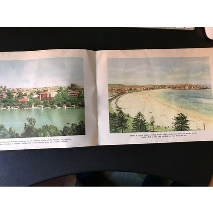 SYDNEY AUSTRALIA TOURIST BEAUTIFUL BOOK 1951 NUCOLOR24 pages 1st Ed PHOTOS GC