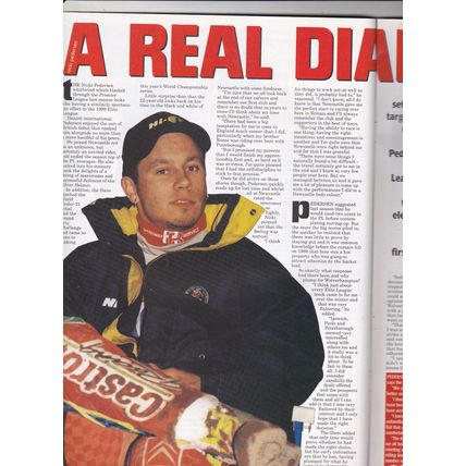 Speedway Star & News. April 10, 1999. Swedes On Tour. Nicki Pedersen.Dave Jessup