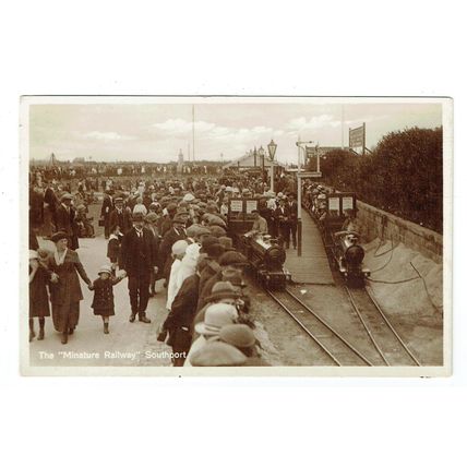 Lancashire postcard The Miniature Railway Southport