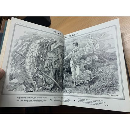 1903 PUNCH MAGAZINE BOUND VOLUMES HEAVY 2.9kg LEATHER ANTIQUE BOOK (P14)