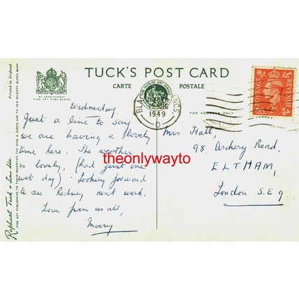 CENTRAL BEACH, BLACKPOOL., BKL 7 Tuck , Postcard, 1949