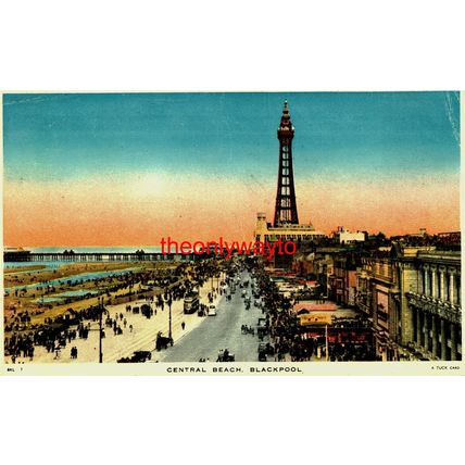 CENTRAL BEACH, BLACKPOOL., BKL 7 Tuck , Postcard, 1949