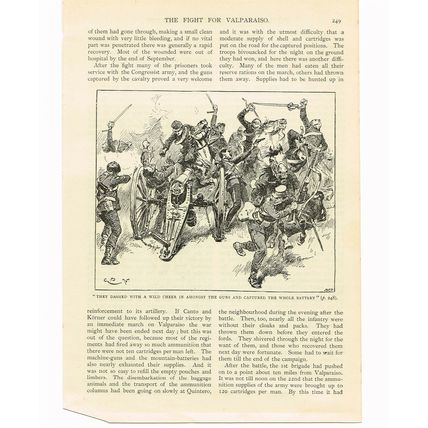 Captured the Whole Battery, Valparaiso 1891, Book Illustration, c1905