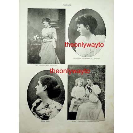 Lady Newport, Georgina Dudley, Eden, (More On Reverse), Book Illustration, 1895