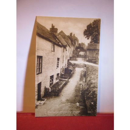 CHIPPING STEPS, TETBURY, GLOUCESTERSHIRE unused antique postcard by J Prescott =