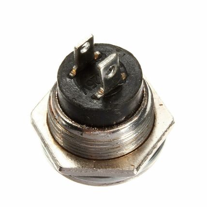 16mm Green Metal Round Momentary Push Button Switch 240V 3A SPST