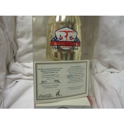 1996 Coca Cola Olympic Games Gymnastics Bottle Vintage