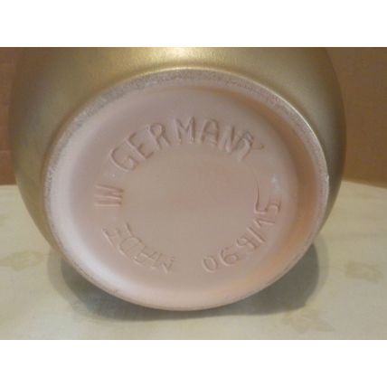 Matt Gold Painted Ceramic Flower Pot