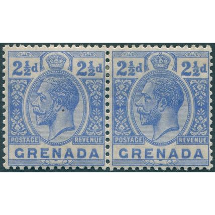 Grenada 1926 2½d bright blue SG119 unused pair