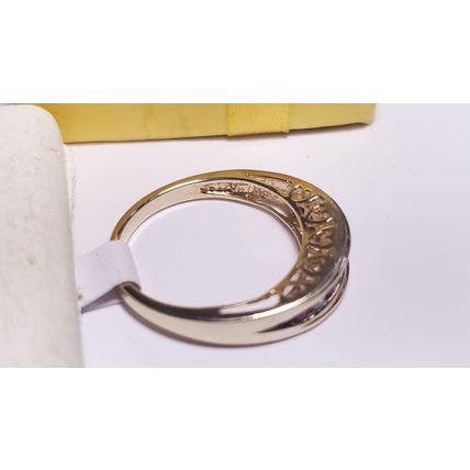 Estate .30ctw Natural Rd Ruby/Diamond channel 14Kt Y/Gold Heart side Band #22491