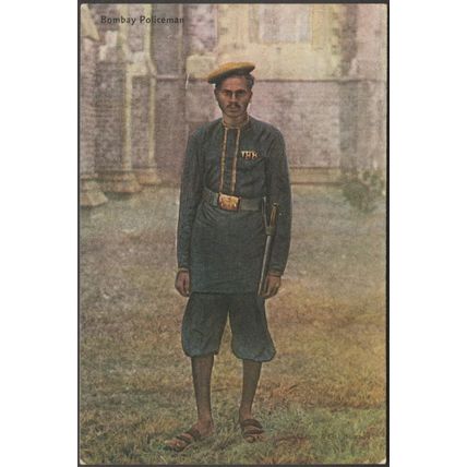 Bombay Policeman, c.1905 - Clifton & Co Postcard