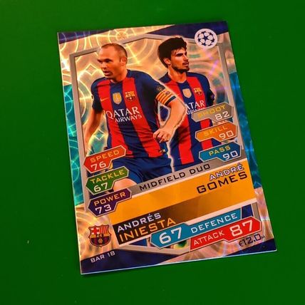 Topps Match Attax Champions League 2016/17 - FCB18: Andrés Iniesta / André Gomes