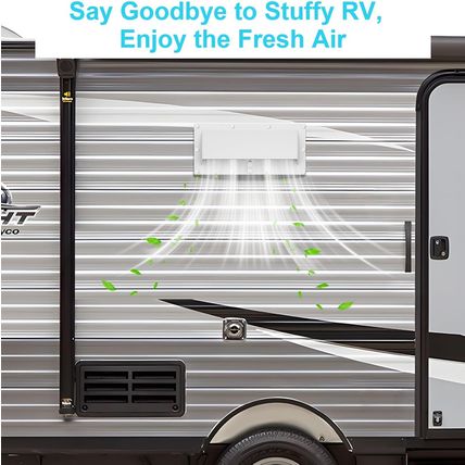 Aluminum RV Exhaust Range Hood Vent Cover with Adjustable Collar Depth & Locking