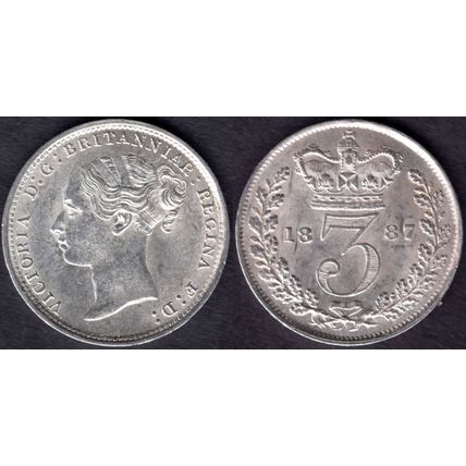 Great Britain. Victoria. Threepence 1887. dy21775