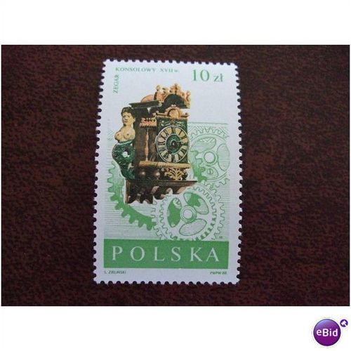 Poland 1988 Friesian Wall Clock mint stamp SG3155