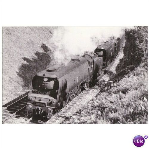 Railway Postcard SR Battle of Britain ILFRACOMBE 1963 34065 34075 Pacific Loco