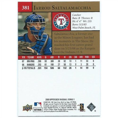 2009 Upper Deck - #381 - Jarrod Saltalamcchia
