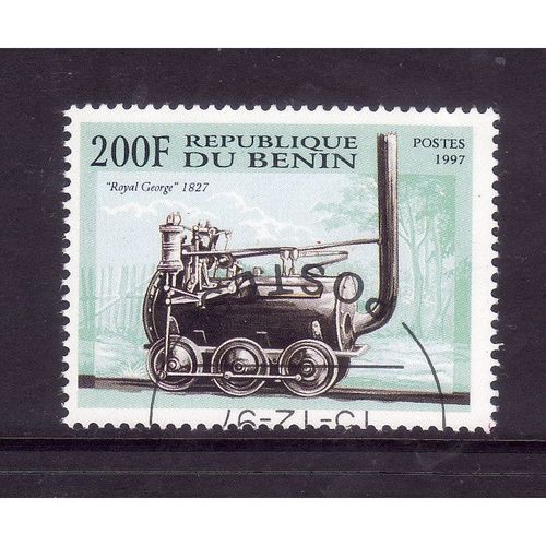 BENIN 1997 STEAM RAILWAYS SG1693 1827 200F ROYAL GEORGE LOCOMOTIVE FINE USED