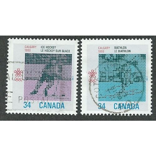 CAN 1986 SET 'WINTER OLYMPICS' (2v) FINE USED (EBID40-199)