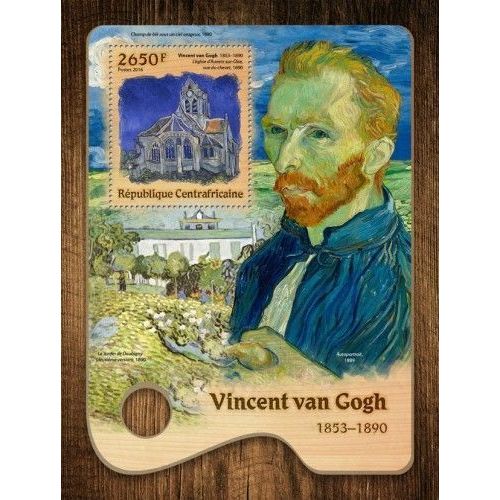CENTRAL AFRICA 2016 SHEET MNH VINCENT VAN GOGH ART PAINTINGS ARTE PINTURAS 5A