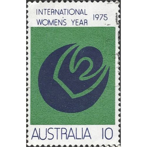 AUSTRALIA, International Year of the Woman, green & blue 1975, 10c