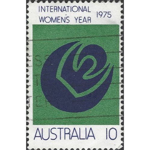AUSTRALIA, International Year of the Woman, green & blue 1975, 10c, #2