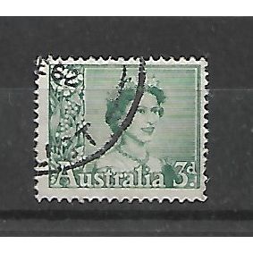 Australia.SG311 3d Queen Elizabeth II (Blue-Green).Fine Used.Sep20