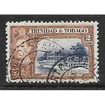 TRINIDAD & TOBAGO 1938 2c BLUE & YELLOW BROWN IMPERIAL COLLEGE SG247 FINE USED