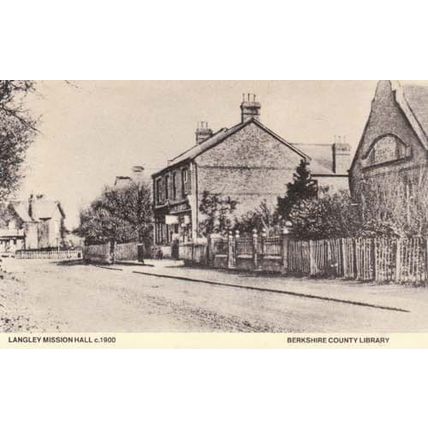 Langley Church Mission Village Hall 1900 Photo Postcard
