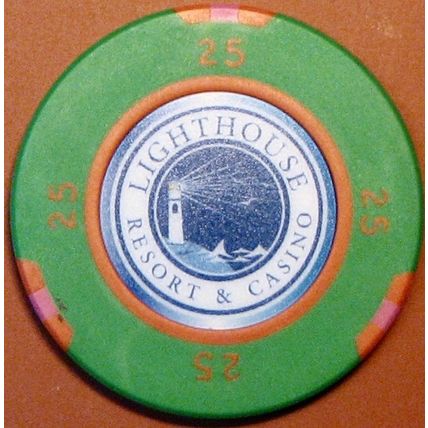 Lighthouse. $25 Casino Chip. Fantasy Chip. T11.