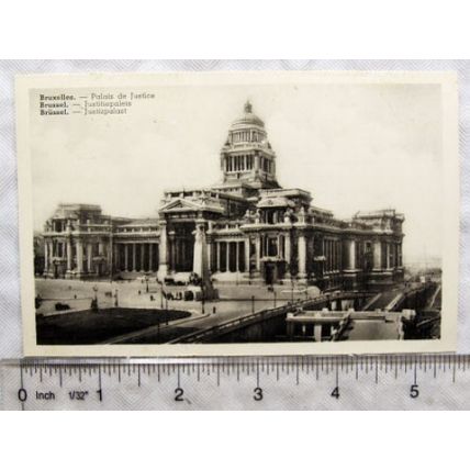 vintage postcard Palais de Justice, Brussels